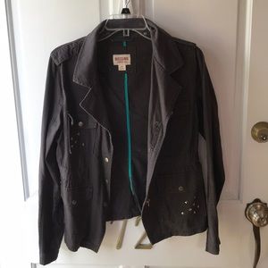 Army jacket with studding detail